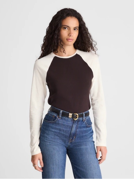 Madewell Tops - Madewell Baseball Long-Sleeve Tee in Vintage Jersey size small